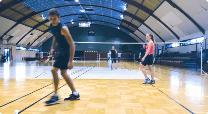 L’un des nombreux cours de l’école de badminton du club (octobre 2017)